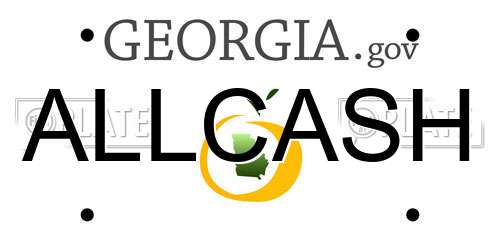 ALLCASH Georgia License Plate