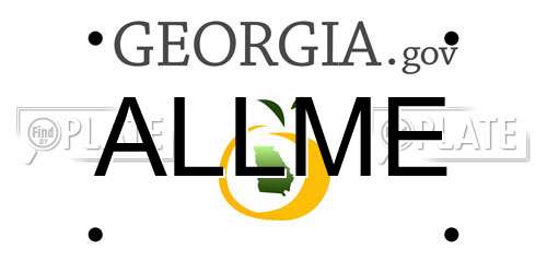 ALLME Georgia License Plate
