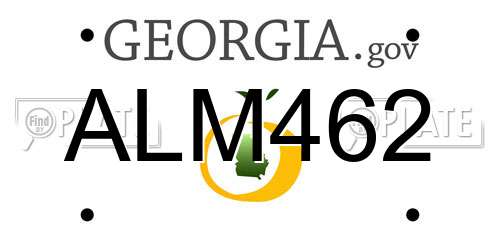 ALM462 Georgia License Plate
