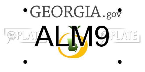 ALM9 Georgia License Plate