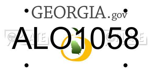 ALO1058 Georgia License Plate