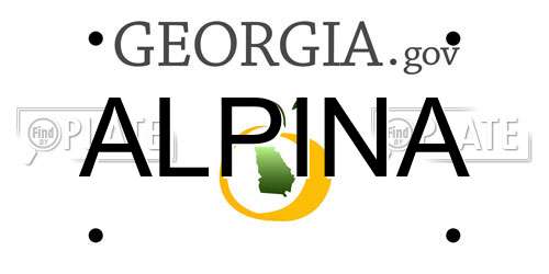 ALPINA Georgia License Plate