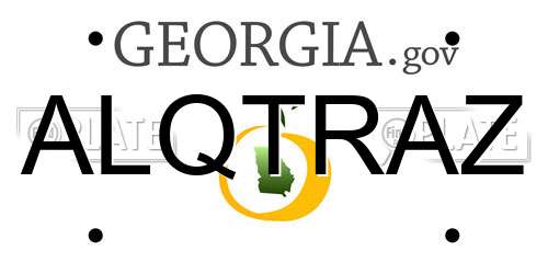 ALQTRAZ Georgia License Plate
