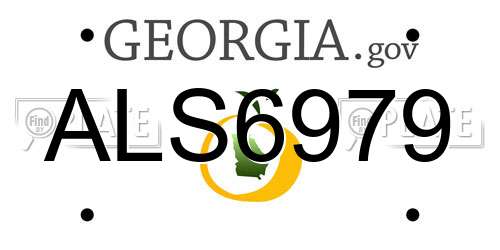 ALS6979 Georgia License Plate
