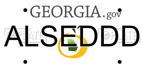 ALSEDDD Georgia License Plate