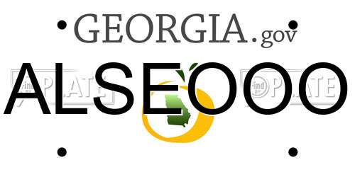 ALSEOOO Georgia License Plate