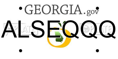 ALSEQQQ Georgia License Plate