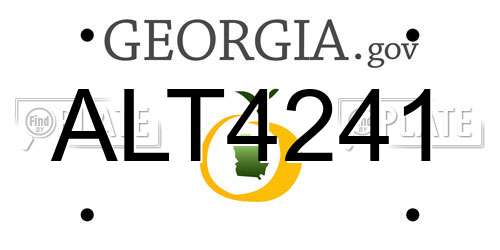 ALT4241 Georgia License Plate