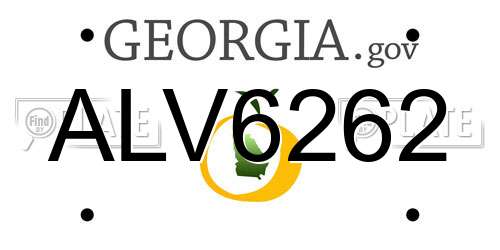 ALV6262 Georgia License Plate