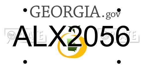 ALX2056 Georgia License Plate