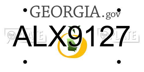 ALX9127 Georgia License Plate