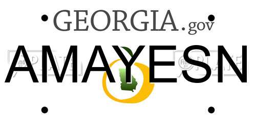 AMAYESN Georgia License Plate