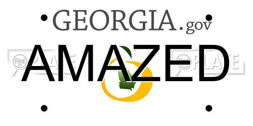 AMAZED Georgia License Plate