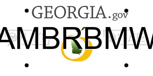 AMBRBMW Georgia License Plate