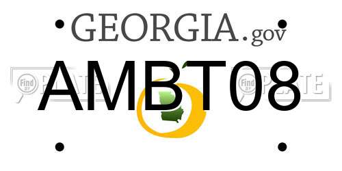 AMBT08 Georgia License Plate