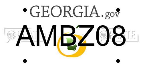 AMBZ08 Georgia License Plate