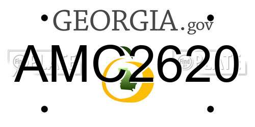 AMC2620 Georgia License Plate
