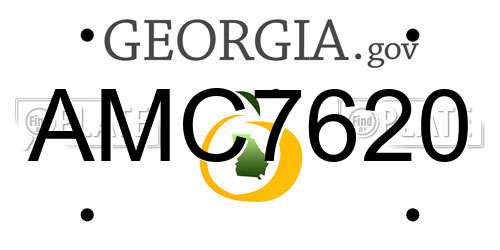 AMC7620 Georgia License Plate