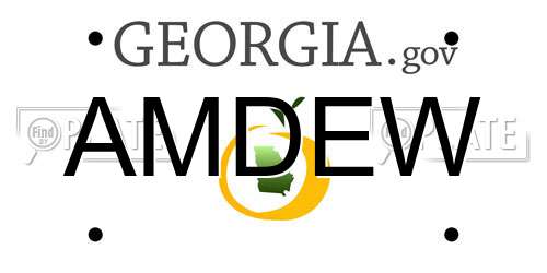 AMDEW Georgia License Plate