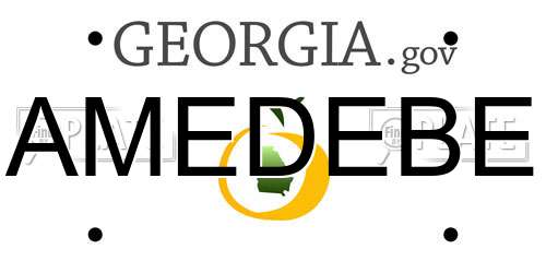 AMEDEBE Georgia License Plate