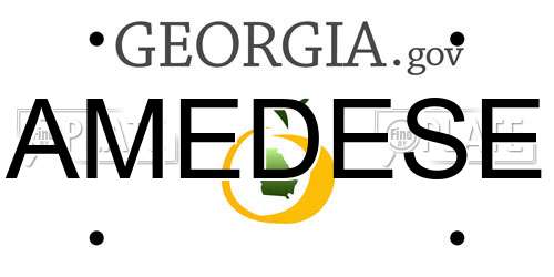 AMEDESE Georgia License Plate