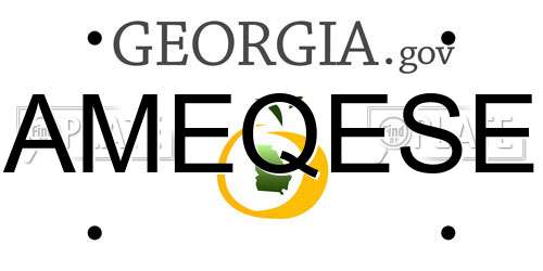 AMEQESE Georgia License Plate