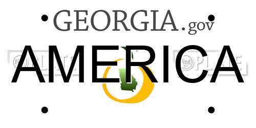 AMERICA Georgia License Plate