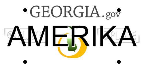 AMERIKA Georgia License Plate
