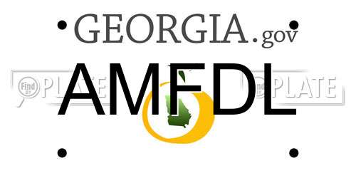 AMFDL Georgia License Plate