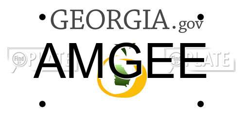 AMGEE Georgia License Plate