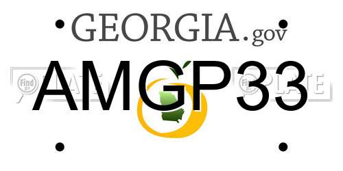 AMGP33 Georgia License Plate