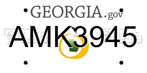 AMK3945 Georgia License Plate
