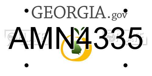 AMN4335 Georgia License Plate