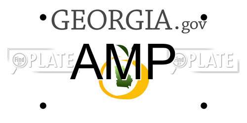 AMP Georgia License Plate
