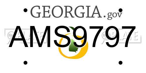 AMS9797 Georgia License Plate