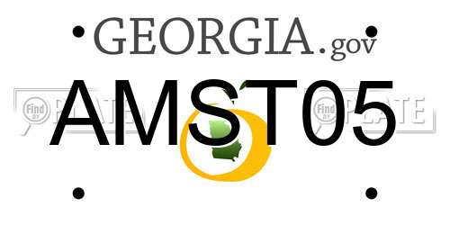 AMST05 Georgia License Plate