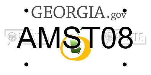 AMST08 Georgia License Plate