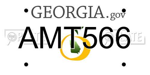 AMT566 Georgia License Plate
