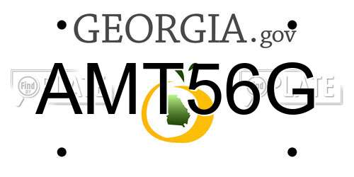 AMT56G Georgia License Plate