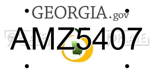 AMZ5407 Georgia License Plate