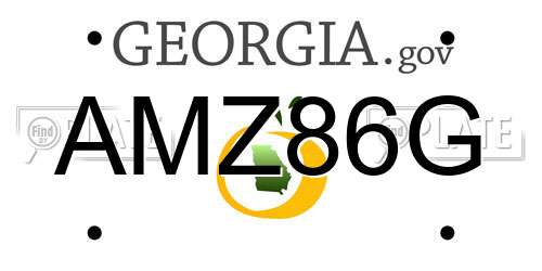 AMZ86G Georgia License Plate