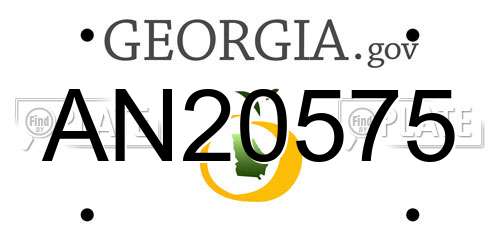 AN20575 Georgia License Plate