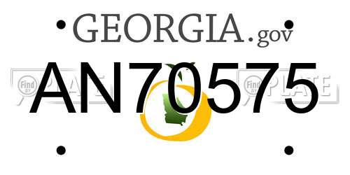 AN70575 Georgia License Plate
