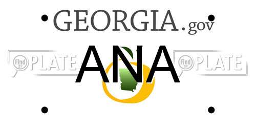 ANA Georgia License Plate