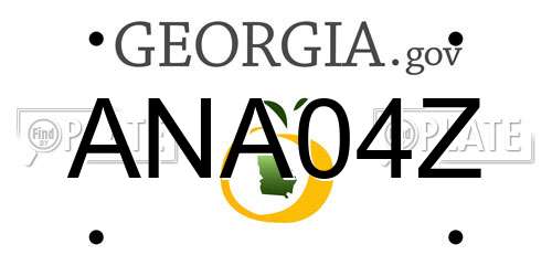 ANA04Z Georgia License Plate