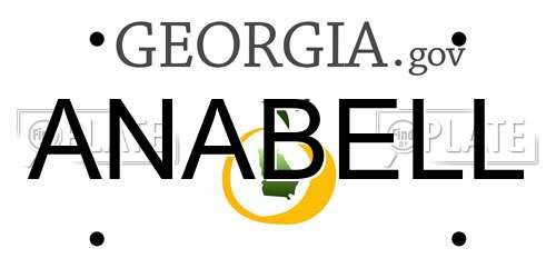 ANABELL Georgia License Plate
