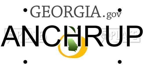 ANCHRUP Georgia License Plate