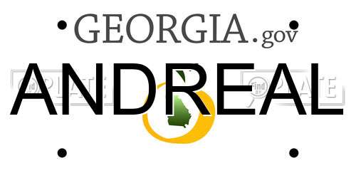 ANDREAL Georgia License Plate