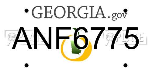 ANF6775 Georgia License Plate