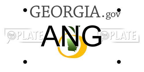 ANG Georgia License Plate